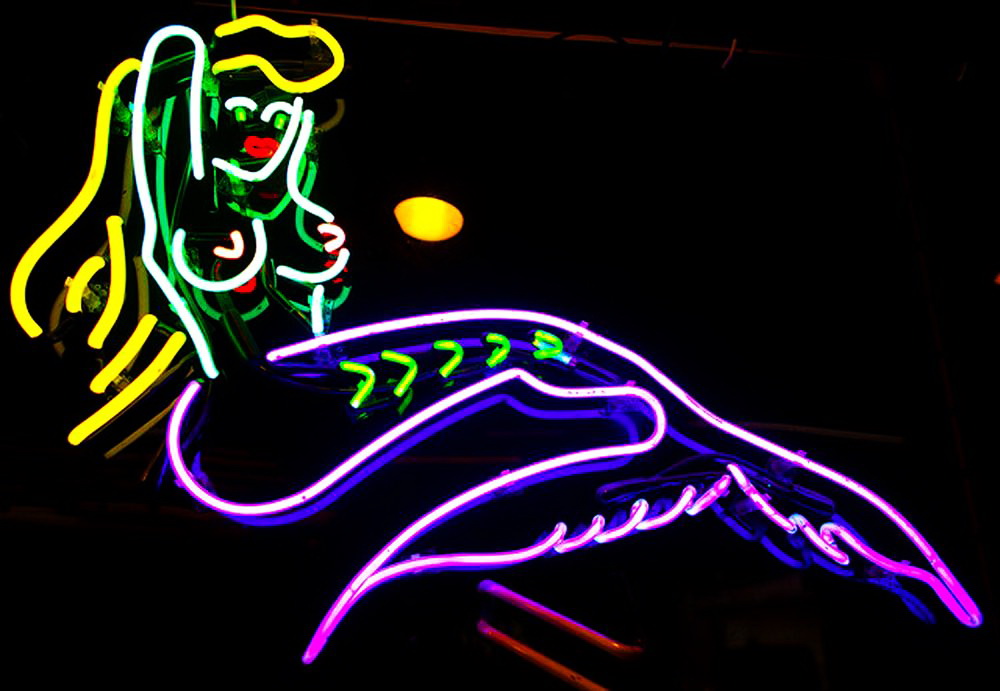Live Nudes Dancers Mermaid Neon Sign